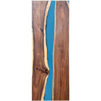 Epoxidharz Tischplatte River Table Blau  gallery
