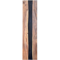 Epoxidharz Tischplatte River Table Schwarz Walnuss...