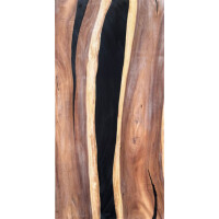 Epoxidharz Tischplatte River Table Schwarz Walnuss...