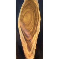 Epoxidharz Tischplatte River Table Schwarz Walnuss...