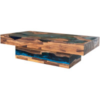 Epoxy resin table River Table Complete Set Walnut Solid Wood