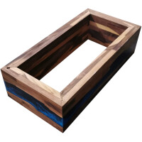 Epoxy resin table River Table Complete Set Walnut Solid Wood