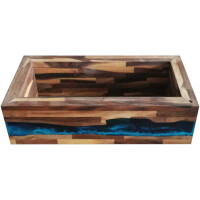 Epoxy resin table River Table Complete Set Walnut Solid Wood