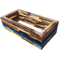 Epoxy resin table River Table Complete Set Walnut Solid Wood